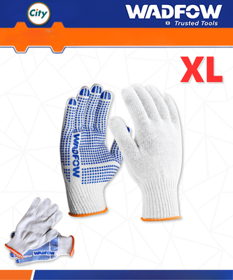 ১ জোড়া নিটেড পিভিসি ডটস গ্লাভস এক্সএল সাইজ Wadfow Gloves_img_0