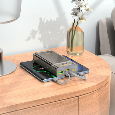 Hoco J104A 22.5W 20000mAh Fast Charging Power Bank with Built-in Cable_img_3