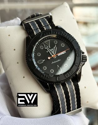 SEIKO GREEN BELT BLACK DIAL NATO FREE_img_1