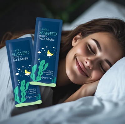 LAIKOU Seaweed Moisturising Face Mask Anti Wrinkle Moisturising Sleeping Face Masks_img_0