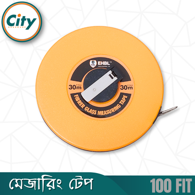 প্রিমিয়াম কুয়ালিটি ৩০ মিটার পরিমাপক টেপ ১০০ ফুট ফিতা টেপ ফাইবার পিভিসি টেপ_img_1