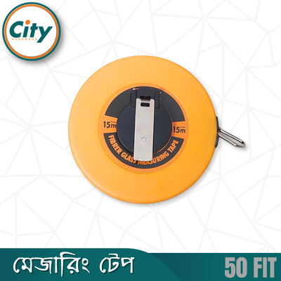 প্রিমিয়াম কুয়ালিটি ১৫ মিটার পরিমাপক টেপ ৫০ ফুট ফিতা টেপ ফাইবার পিভিসি টেপ_img_1