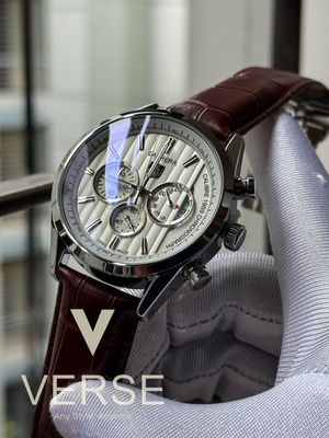 Tag belt 1969 brown belt silver case white  dial_img_0