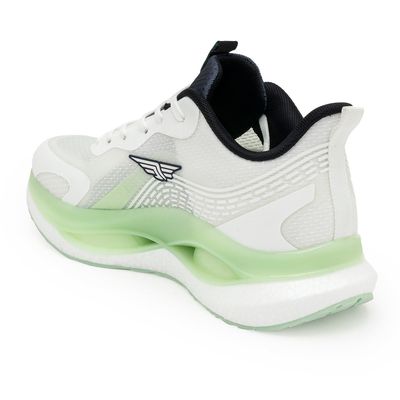 Red Tape Mesh Athleisure Sport Shoes for Men- White & Neon_img_2