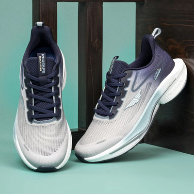 Red Tape Round-Toe Shape Athleisure Shoes For Men - Gray and Blue_img_1