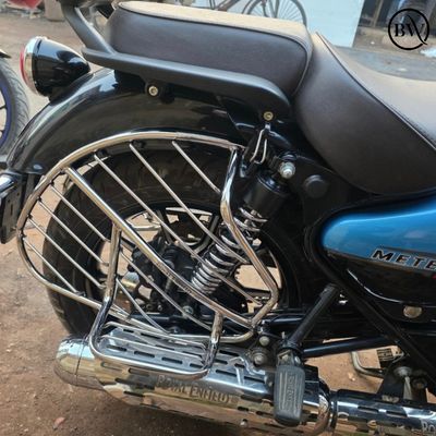 Premium Heavy SS Right Side Sharee Gourde For Royal Enfield Meteor 350_img_0