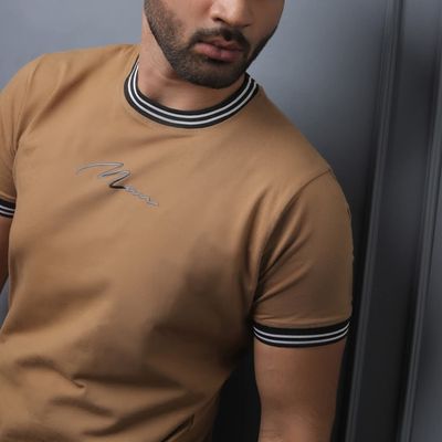 Essential Ribbed T-Shirts – 2-Piece Combo Pack Brown & White_img_2