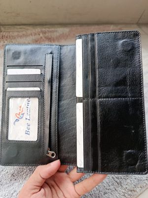 Genuine long Leather wallet with zipper_img_1