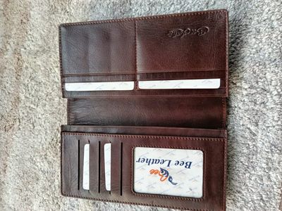 Genuine long Leather wallet with zipper_img_2