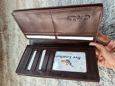 Genuine long Leather wallet with zipper_img_4