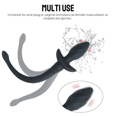 7 Modes Prostate Massager Dog Tail Vibrator Anal Plug G-spot Stimulator SM Bondage Women Men Gay Adult Sex Toys Sex Games_img_1