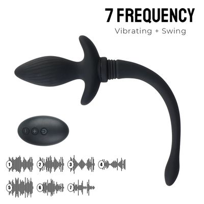 7 Modes Prostate Massager Dog Tail Vibrator Anal Plug G-spot Stimulator SM Bondage Women Men Gay Adult Sex Toys Sex Games_img_4