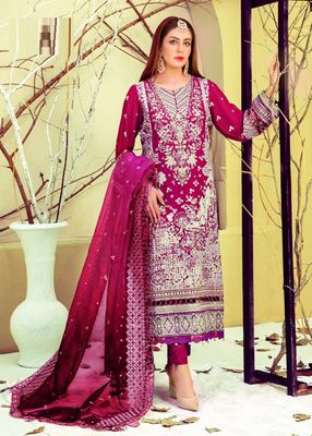 Semi –Embroidery & Sequence Work Party dress_img_17