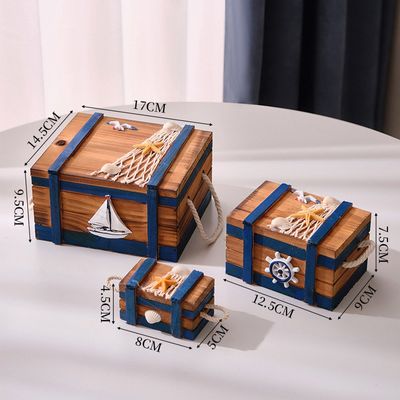 Sea Ocean Theme 3in1 Wooden Storage Box_img_1