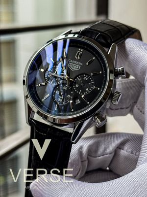 Tag belt 3 chrono silver case black belt black dial_img_0