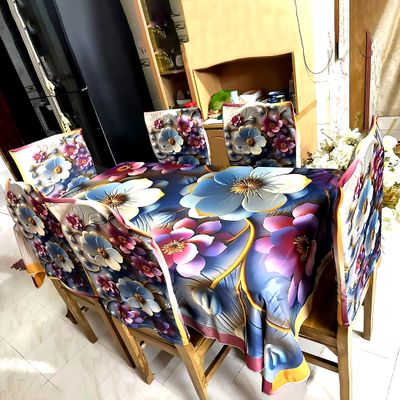 3D Digital Printed Dining Chair Table Cover_img_1