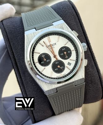 TISSOT PRX  GRAY BELT WHITE DIAL BLACK SUB_img_0