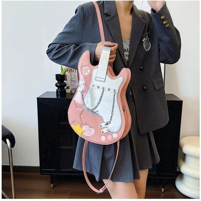 Cross-Border Trendy Shoulder Bag || American Fashion Guitar Style Backpack_img_0