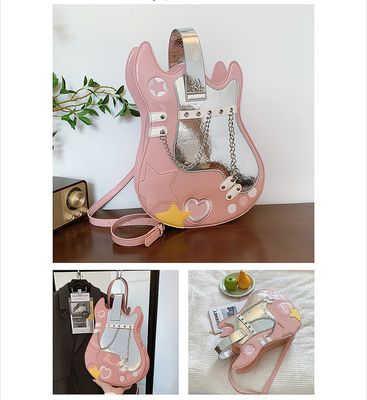 Cross-Border Trendy Shoulder Bag || American Fashion Guitar Style Backpack_img_6
