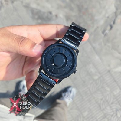 AURA WATCH | Magnetic Matte Black Watch | Unique Watch dial || SS Body_img_2