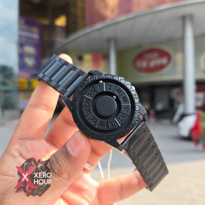 AURA WATCH | Magnetic Matte Black Watch | Unique Watch dial || SS Body_img_3