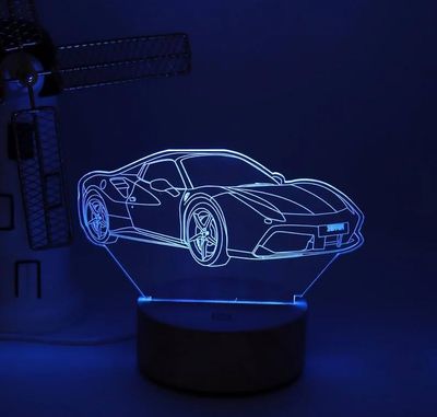 Ferrari 488 GTB 3D Acrylic Lamp_img_0