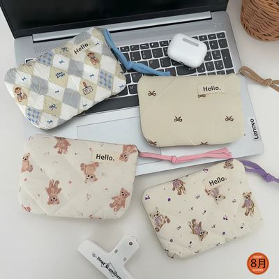 Cute Quilted Cotton Coin Purse Bag_img_1