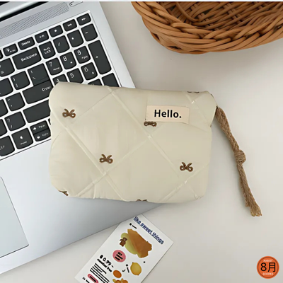 Cute Quilted Cotton Coin Purse Bag_img_3