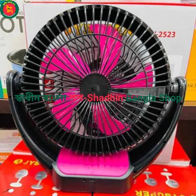 JY SUPER JY-2523 Rechargeable USB Table Fan | 4000mAh Battery | 4-Speed Low Noise Cooling Fan with LED Light – Portable for Loadshedding, Camping & Office-JY SUPER JY-2523_img_5