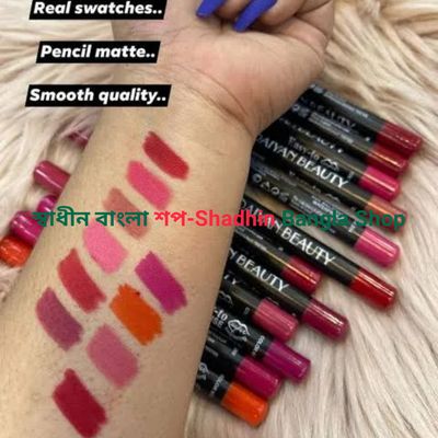 6 Pieces HubeiBeauty Lip Pencils / Matte Lipstick Pencil Set / Lip Pencil / Lipstick Pencil / Non-Stick Lipstick / Long Lasting Lipstick / Makeup Cosmetics - Hubeiybeauty Lip Pencils_img_1