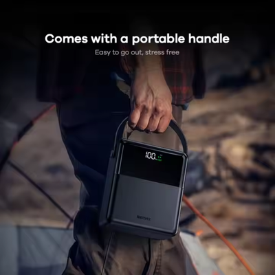 REMAX FP-1 27W+22.5W LED Lamp Fast Charging Power Banks 100000mah High Capacity Portable Laptop Power Bank with LED Lighting_img_0