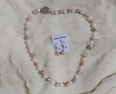Exclusive Levender & White 9/10 mm pearl Necklace_img_1