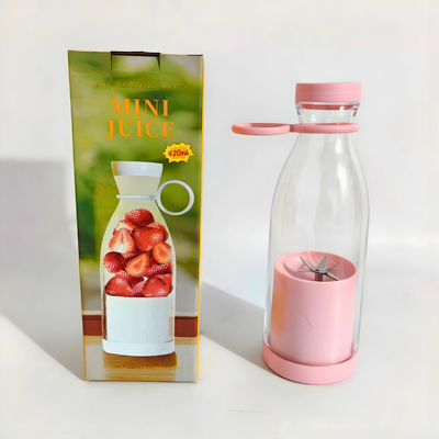Mini Juice Blender Bottle — 420ml | USB Rechargeable | 6-Blade Turbo Motor | BPA-Free | Portable Smoothie & Juice Maker_img_5