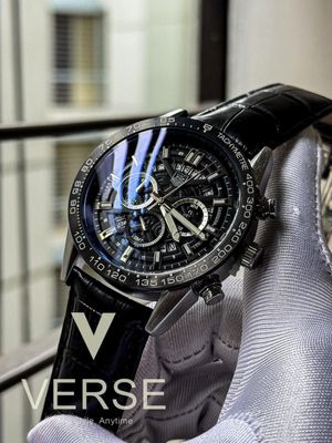 Tag heuer 100m black belt silver case black dial_img_0