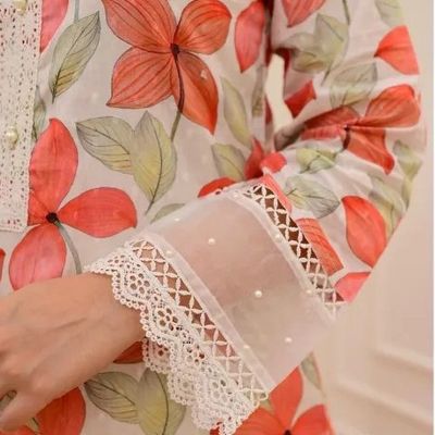 New Collection Ready Made Cotton Three Piece For Women Salwar Butter Orna Sifon_img_2