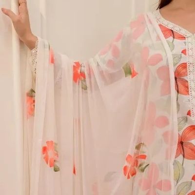 New Collection Ready Made Cotton Three Piece For Women Salwar Butter Orna Sifon_img_3