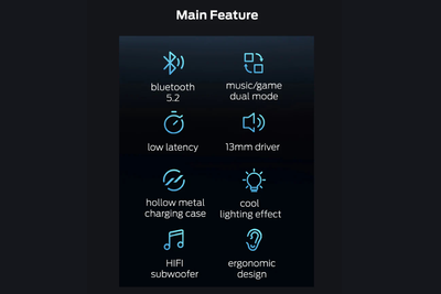 Best Gaming Earbuds in Bangladesh MONSTER XKT09, 13MM Drivers, Bluetooth 5.2_img_1