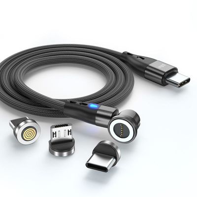3-in-1 540° Rotating Magnetic Charging Cable – Type-C, iPhone & Micro USB Compatible_img_3