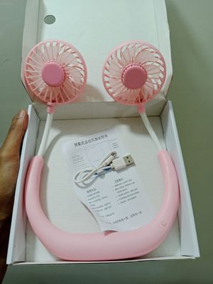 Portable Neck Fans Mini Cooling Fans Rechargeable Fans 360 Degree Free Rotation for Traveling, Sport_img_1