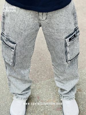 Light Ash 6 Pocket Baggy Pant_img_5