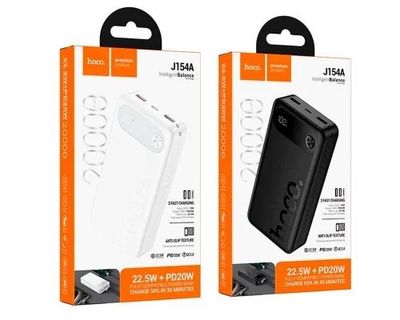 HOCO J154A Victorious 20000mAh Power Bank 22.5W Fast Charge + PD 20W 3 Outputs (USB-A×2 22.5W, USB-C 20W) USB-C 18W Input LED Digital Display For Android & iPhone_img_1