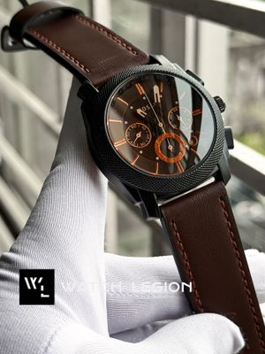 FOSSIL BELT CHRONOGRAPH BROWN GLASS