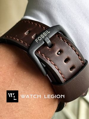 FOSSIL BELT CHRONOGRAPH BROWN GLASS_img_4