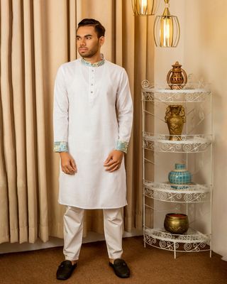 Men's Majestic Panjabi - White_img_1