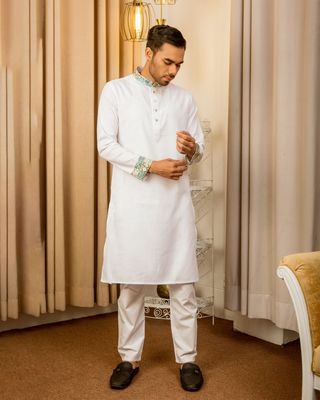 Men's Majestic Panjabi - White_img_2