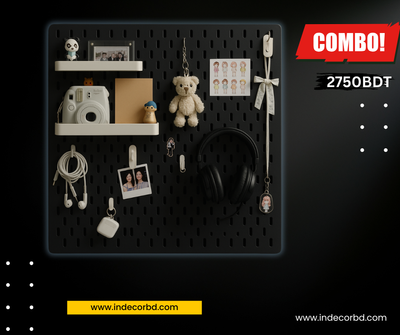 22×22 Inch Melamine PegBoard Combo – Stylish Wall Organizer | InDecorBD_img_1