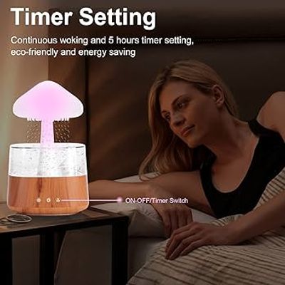 Rain Cloud Night Light Humidifier with Raining Water Drop Sound Oil Diffuser for Bedroom_img_4