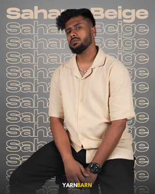 Combo- Obsidian Black + Sahara Beige Cuban Shirts_img_3
