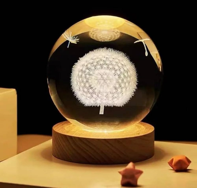 3D Crystal Ball – Dandelion (1 Color Base)_img_0