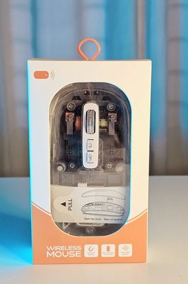 GearUP WM30 Transparent Crystal 2.4G + Bluetooth Magnetic Wireless Mouse- Gray Color_img_3